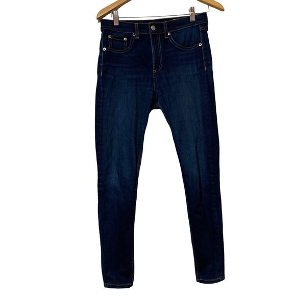 Rag and Bone Jeans Womens 27 Blue High Rise Skinny Mid Rise Dark Wash - Picture 1 of 9